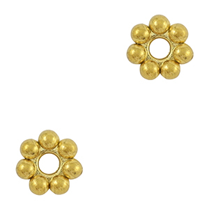 Stainless Steel - Rostfrei Stahl Perlen Spacer Bali Ringe 6mm Gold