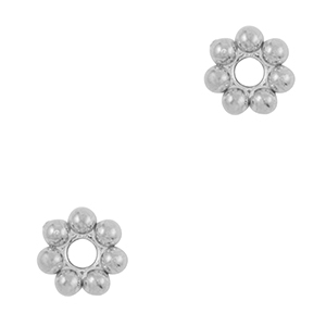 Stainless Steel - Rostfrei Stahl Perlen Spacer Bali Ringe 5mm Silver