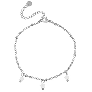 Armb&auml;nder aus Stainless Steel - Rostfreiem Stahl Stern Silver-white