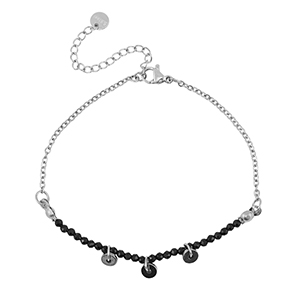 Armb&auml;nder aus Stainless Steel - Rostfreiem Stahl Silver-black