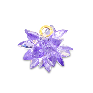 Zirkonia-Anh&auml;nger Blume Purple