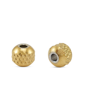 Stainless Steel - Rostfrei Stahl Perlen 6mm Gold