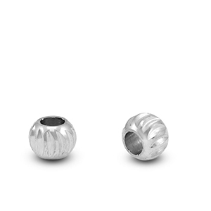 Stainless Steel - Rostfrei Stahl Perlen 4mm Silver