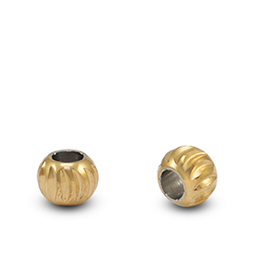 Stainless Steel - Rostfrei Stahl Perlen 4mm Gold