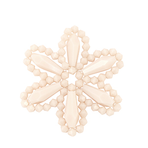 Top Facett Perlen Anh&auml;nger Blume Nude pink