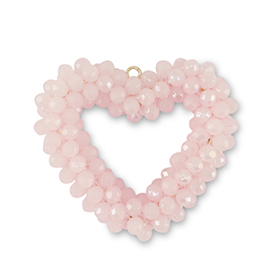 Top Facett Anh&auml;nger Herz Light pink
