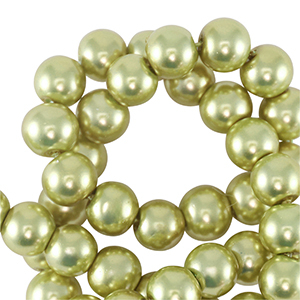 Glaswachsperlen 8mm Light olive green