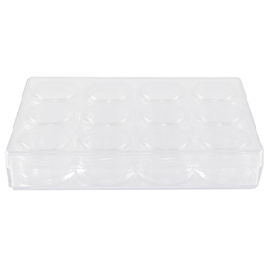 Schmuckdisplay Aufbewahrungsboxen mit 12 schmuck Beh&auml;lter Transparent