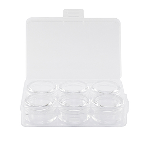 Schmuckdisplay Aufbewahrungsboxen mit 6 schmuck Beh&auml;lter Transparent