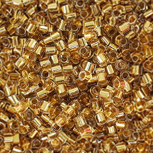 Miyuki Perlen delica's 15/0 4kt Gold Lined Crystal DBS0033