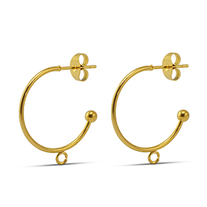 Ohrringe aus Stainless Steel - Rostfreiem Stahl 20mmGold