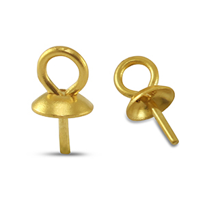 Stainless Steel - Rostfreiem Stahl Schmuckzubeh&ouml;r Endkappen f&uuml;r Perlen Gold