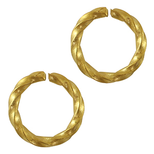 Stainless Steel - Rostfrei Stahl Schmuckzubeh&ouml;r Bindering Gold