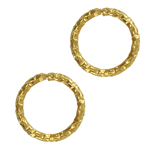 Stainless Steel - Rostfrei Stahl Schmuckzubeh&ouml;r Bindering Gold