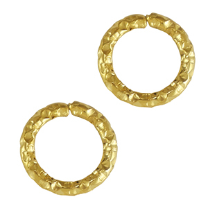 Stainless Steel - Rostfrei Stahl Schmuckzubeh&ouml;r Bindering Gold
