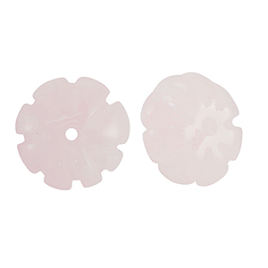 Naturstein Perlen Milchquarz Blume Light pink