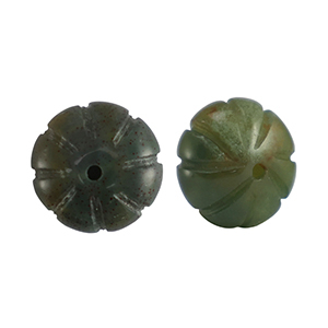 Naturstein Perlen Achat Blume Multicolour green orange