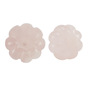 Naturstein Perlen Milchquarz Blume Light pink