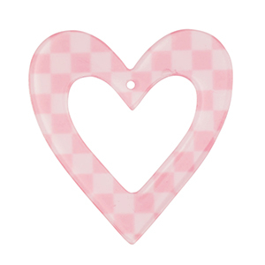 Resin Anh&auml;nger Herz Pink