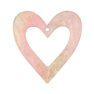 Resin Anh&auml;nger Herz Light pink