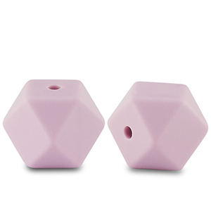 Silikonperlen Diamant Lilac