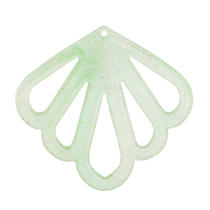 Resin Anh&auml;nger Muschel Mint green