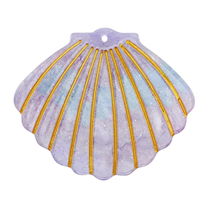 Resin Anh&auml;nger Muschel Purple