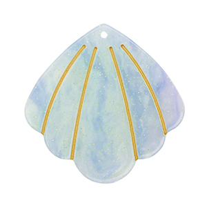 Resin Anh&auml;nger Muschel Blue