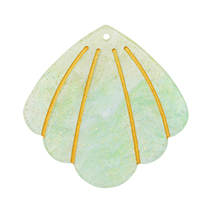 Resin Anh&auml;nger Muschel Mint green