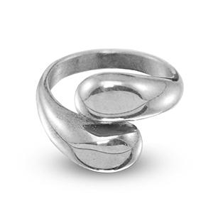 Ringe aus Stainless Steel - Rostfreiem Stahl Tropfen Silver