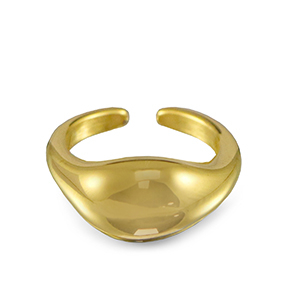 Ringe aus Stainless Steel - Rostfreiem Stahl Tropfen Gold