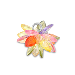 Zirkonia-Anh&auml;nger Blume Multicolor