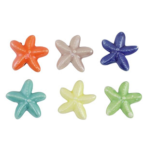 Perlen Keramik Seestern Multicolour