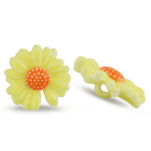 Perlen Keramik Blume Yellow-orange