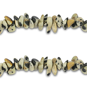 Chip Steine Perlen Dalmatiner Jaspis Greige-black