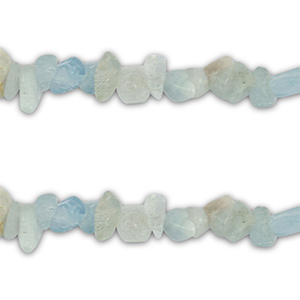 Chip Steine Perlen Aquamarin Transparent Blue
