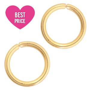 Stainless Steel - Rostfreiem Stahl Schmuckzubeh&ouml;r Bindering 3mm Gold