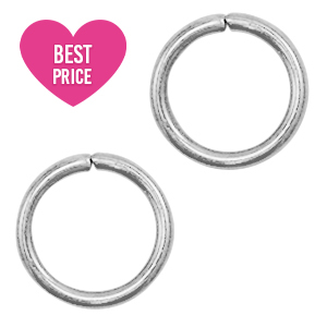 Stainless Steel - Rostfrei Stahl Schmuckzubeh&ouml;r Bindering 8mm Silber