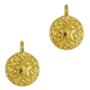 Stainless Steel - Rostfrei Stahl Anh&auml;nger Seestern Gold