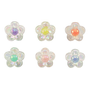 Acryl Perlen Blume Multicolor
