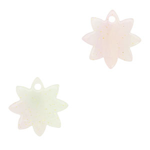 Resin Anh&auml;nger Blume Multicolor lilac-green