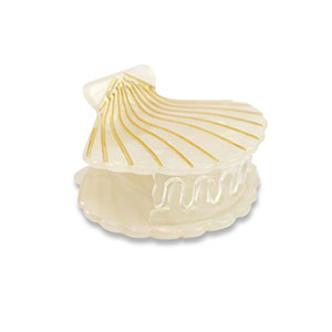 Haarschmuck Haarklemme H&uuml;lse White-gold