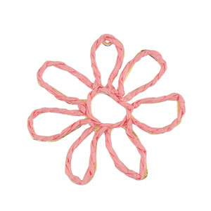 Bast Anh&auml;nger Blume 55mm Light pink