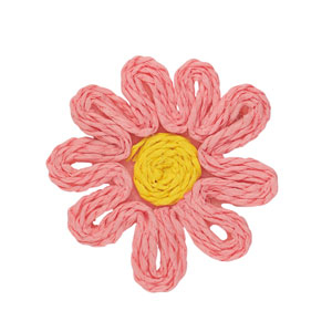 Bast Anh&auml;nger Blume 50mm Light pink
