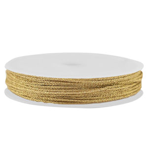 Makramee Band geflochten 1mm Dark gold metallic