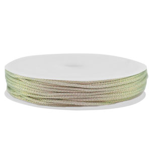 Makramee Band geflochten 1mm Silver-pink metallic