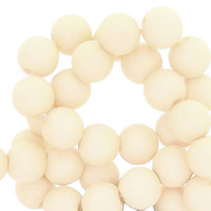 8 mm Acrylperlen Vanilla white