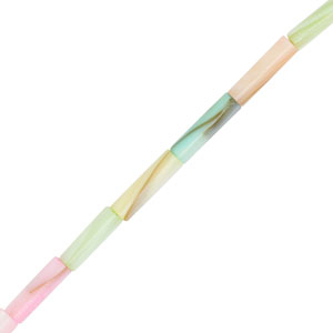 Muschel Perlen Tube Multicolour pastel