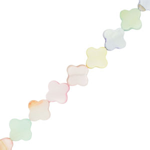 Muschel Perlen Gl&uuml;cksklee Multicolour pastel