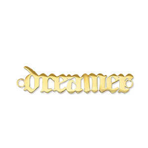 Stainless Steel - Rostfrei Stahl Anh&auml;nger Zwischenst&uuml;ck ''dreamer'' Gold